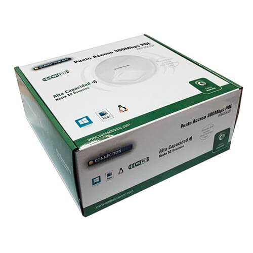 Punto Acceso Connection Wifi-N/300mbps Poe | Quonty.com | CNC-WAP300CP