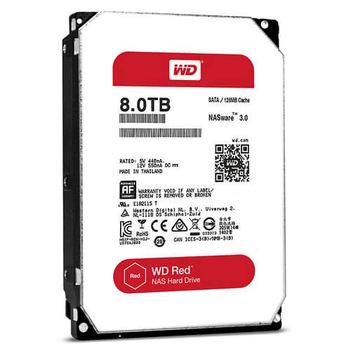 Hdd Wd Nas 3.5'' 5400rpm 8tb 128mb Sata3 Red | Quonty.com | WD80EFZX
