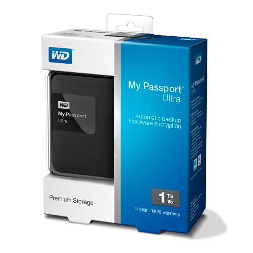 Hdd Wd Ext. 2.5'' 1tb Usb3.0 My Passport Ultra Negro | Quonty.com | WDBGPU0010BBK