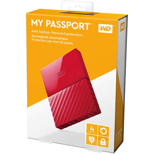 Hdd Wd Ext 2.5&Quot; 4tb Usb3.0 My Passport Rojo | Quonty.com | WDBYFT0040BRD-0A