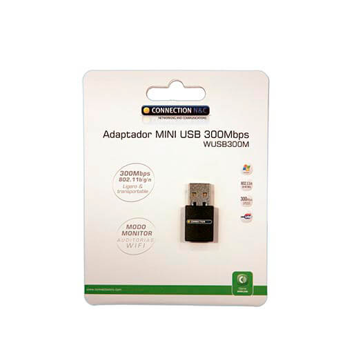 Adaptador Red Connection Wusb300m Usb2.0 Wifi-N/300mbps | Quonty.com | WUSB300M