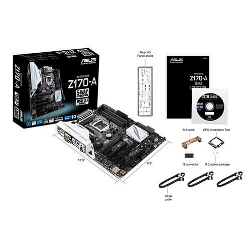 Placa Asus Z170-A Intel1151 4ddr4 Hdmi Pcx3.0 Sata3 Usb3.1 | Quonty.com | 90MB0LS0-M0EAY0