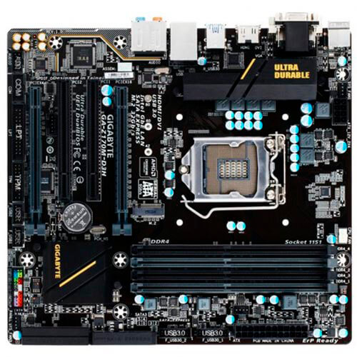 Placa Gigabyte Z170-D3h Intel1151 4ddr4 Pcx3.0 Hdmi/Dvi | Quonty.com | GA-Z170-D3H