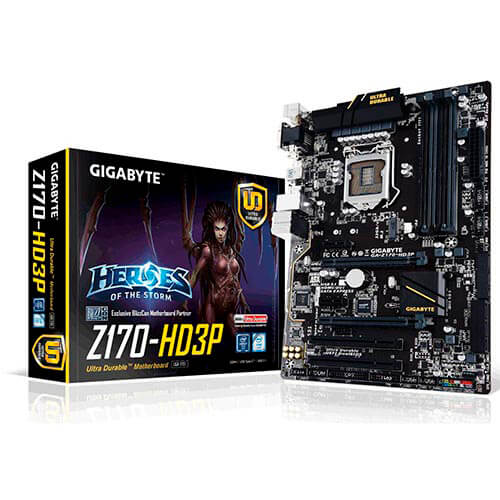 Placa Gigabyte Z170-Hd3p Intel1151 4ddr4 Hdmi Pcx3.0 Sata3 | Quonty.com | GA-Z170-HD3P