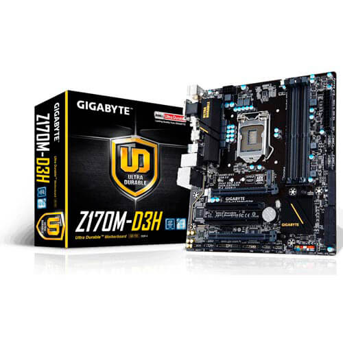 Placa Gigabyte Z170m-D3h Intel1151 4ddr4 Hdmi Pcie3.0 Sata3 | Quonty.com | GA-Z170M-D3H