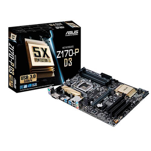 Placa Asus Z170-P D3 Intel1151 4ddr3 Hdmi Pcx3.0 Sata3 | Quonty.com | 90MB0LV0-M0EAY0