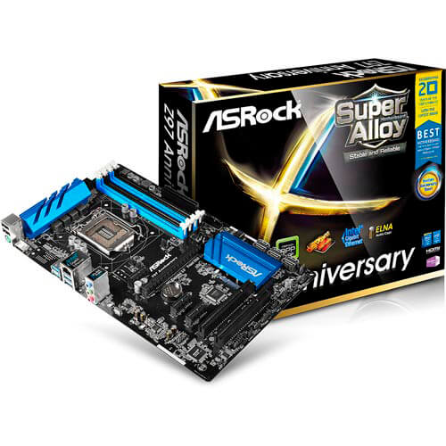 Placa Asrock Z97 Anniversary Intel1150 4ddr3 Hdmi Pcx3.0 | Quonty.com | 90-MXGVH0-A0UAYZ