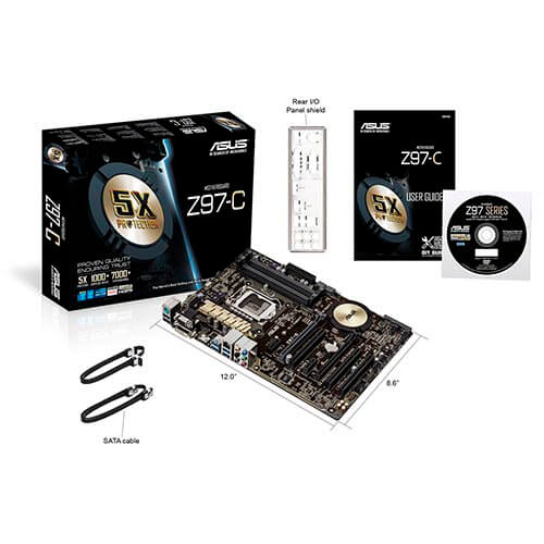 Placa Asus Z97-C Intel1150 4ddr3 Hdmi Pcx3.0 Sata3 Usb3.0 | Quonty.com | 90MB0II0-M0EAY0