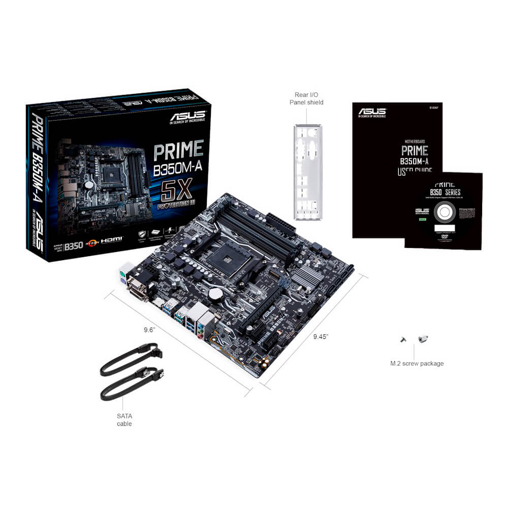 Placa Asus Prime B350m K Am4 Ddr4 Dvi Usb3.1 Matx Quonty