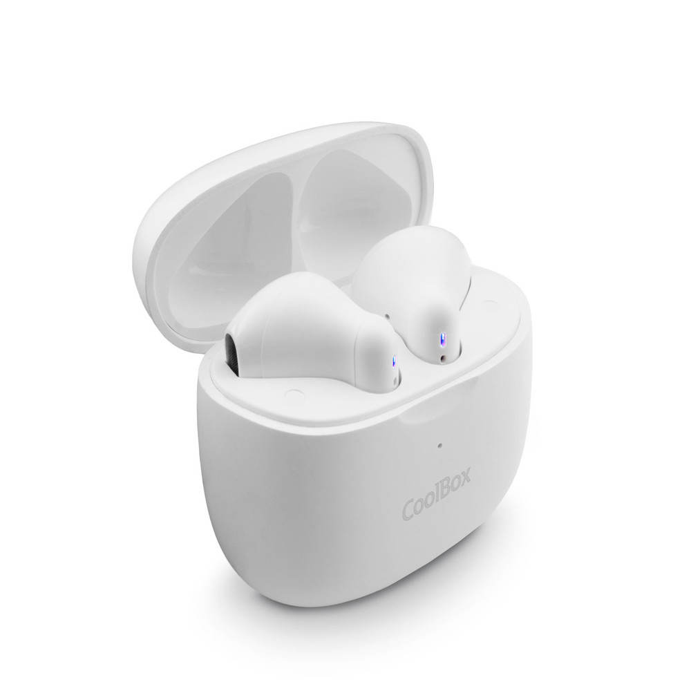 Auriculares C Microfono Coolbox Tws 01 Bluetooth 5.1 Blanco