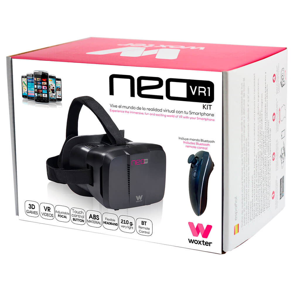Gafas 3d Realidad Virtual Woxter Neo Vr1 Black Kit Quonty