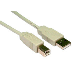 Cable Nano Cable Usb2.0 A/M - Usb2.0 B/M 1.8m Beige | Quonty.com | 10.01.0103