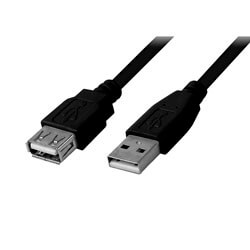 Cable Nano Cable Usb2.0 A/M - Usb2.0 A/H 3.0m Negro | Quonty.com | 10.01.0204-BK