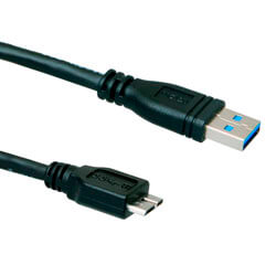 Cable Nano Cable Usb3.0 M - Micro Usb3.0 M 2m Negro | Quonty.com | 10.01.1102-BK
