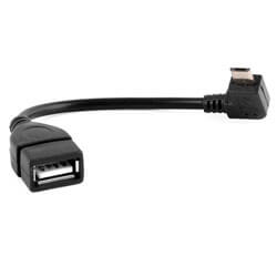 

Cable Usb Nano Cable Usb2.0 A/H - Micro Usb2.0 B/M Acodado 15cm Negro