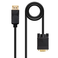 

Conversor Nano Cable Displayport/Macho A Vga/Macho 2m Negro