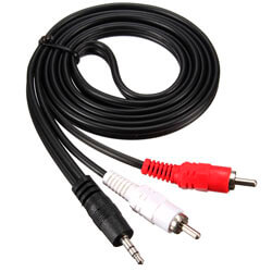 Cable Audio Nano Cable Jack3.5/M - 2xrca/M 1,5m | Quonty.com | 10.24.0301