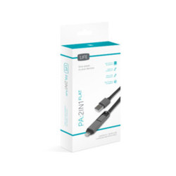 

Cable Usb 1life Usb2.0 - Micro Usb + Lightning 1,0m Negro
