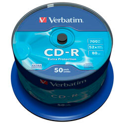 

Cd-R Verbatim 700mb 52x Extra Protection 50unds