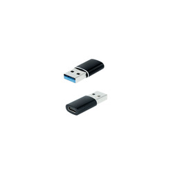 Adaptador Nano Cable Usb A/M - Usb C/H 3.1 Negro | Quonty.com | 10.02.0012