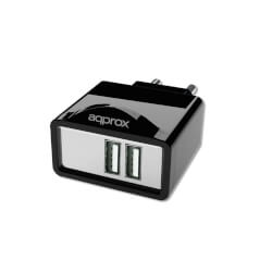 

Cargador Pared Approx Travel- 5v/2.1a - 2xusb - Negro