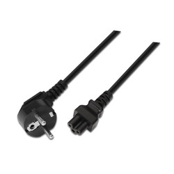 Cable Alimentacion Aisens Cable Trebol Cee7 Acodado/M - C5/H 1.5m Negro | Quonty.com | A132-0172