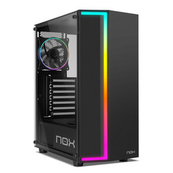 Caja Semitorre/Atx Nox Infinity Gamma S/Fuente Usb3.0 Negra A-Rgb C/Ventana | Quonty.com | NXINFTYGAMMA