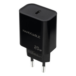 Cargador Usb Pared Nano Cable Usb-C/Pd 20w Negro | Quonty.com | 10.10.2006