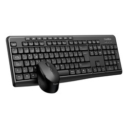 Combo Teclado/Raton Coolbox Ktr-03w Inalambrico Negro | Quonty.com | COO-KTR-03W