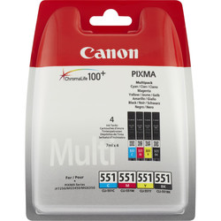 

Multipack 4 Cartuchos Tinta Canon 551 - Cian - Magenta - Amarillo - Ne