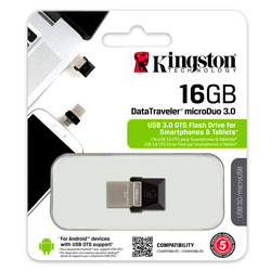 

Pendrive Kingston 16gb Usb3.0 Dt Microduo Usb / Micro Usb Otg