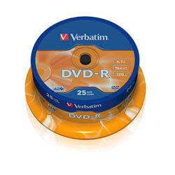

Dvd-R Verbatim 4.7gb 120min 16x 25unds