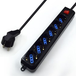Regleta Ewent Ew3924 6tomas Negra C/Interruptor Tipo F | Quonty.com | EW3924