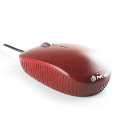 Raton Ngs Flame Red Optico 1000dpi Usb Red | Quonty.com | FLAMERED