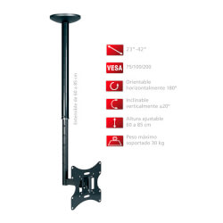 

Soporte Met Lico Para Techo Fonestar Stv-666n - Extensible 60-85cm - P