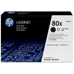 

Toner Hp Cf280xd Nº80x Pack X2 Negro 6.900pag Alta Capacidad