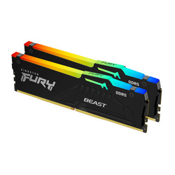 Memoria Kingston Dimm Ddr5 32gb (2x16gb) 5200mhz Cl40 Fury Beast Rgb | Quonty.com | KF552C40BBAK2-32