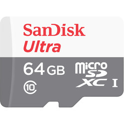 Microsd Sandisk 64gb Clase10 Uhs-I Adaptador Sd | Quonty.com | SDSQUNS-064G-GN3MA