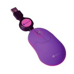 

Ratón Con Cable Retractil Ngs Sin Purple Purpura - Óptico - 1000dpi -