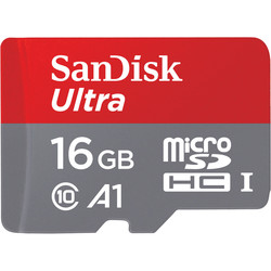 

Tarjeta Ultra Android Microsd Hc Uhs-I + Adaptador Sd Sandisk - 16gb -