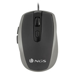 

Raton Ngs Tick Silver Optico 1600dpi Usb Negro/Plata