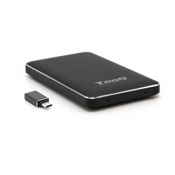 

Caja Hdd Tooq Tqe-2531b 2.5'' Sata Usb3.1 9,5mm Negra Adapt. Usb-C