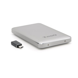 

Caja Hdd Tooq Tqe-2531s 2.5'' Sata Usb3.1 9,5mm Plata Adapt. Usb-C