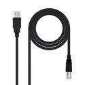 Cable Usb Nano Cable Usb2.0 A/M - Usb2.0 B/M 1.0m Negro | Quonty.com | 10.01.0102-BK