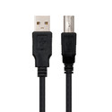 Cable Usb Nano Cable Usb2.0 A/M - Usb2.0 B/M 1.0m Negro | Quonty.com | 10.01.0102-BK