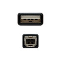 Cable Usb Nano Cable Usb2.0 A/M - Usb2.0 B/M 1.0m Negro | Quonty.com | 10.01.0102-BK