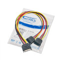 Cable Molex/Sata Alimentacion Nano Cable Molex/M - 2xsata/H | Quonty.com | 10.19.0104