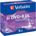 Dvd+R Dl Verbatim 8.5gb 240min 8x 5unds | Quonty.com | 43541