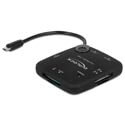 Lector Delock Externo Microusb Otg +Hub 3ptos | Quonty.com | 65529
