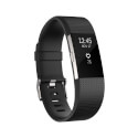 Pulsera Cuantificadora Fitbit Charge 2 Plata 17cm-20cm | Quonty.com | FB407SBKL-EU